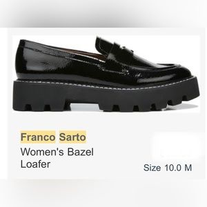 Franco Sarto Bazel Black Platform Loafers